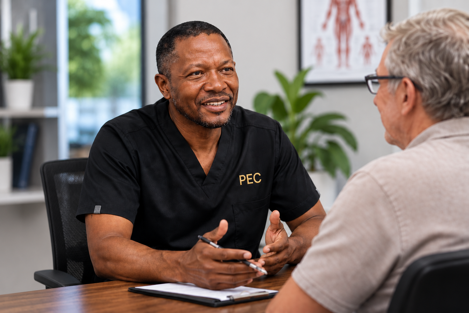 Friendly consultation with a naturopathic practitioner